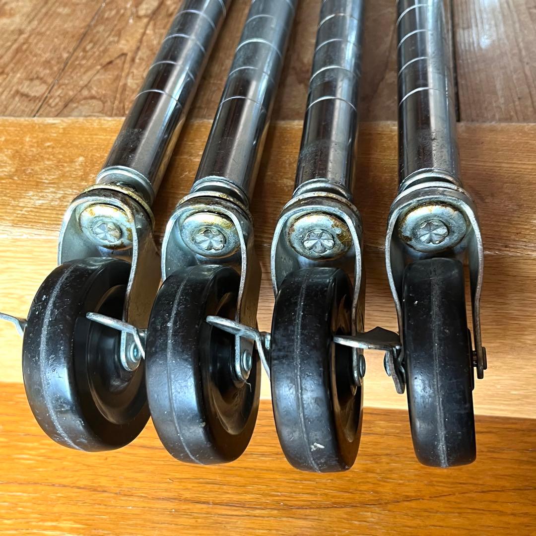 Luminous メタルラック シルバー　キャスター付 キズ汚れサビあり