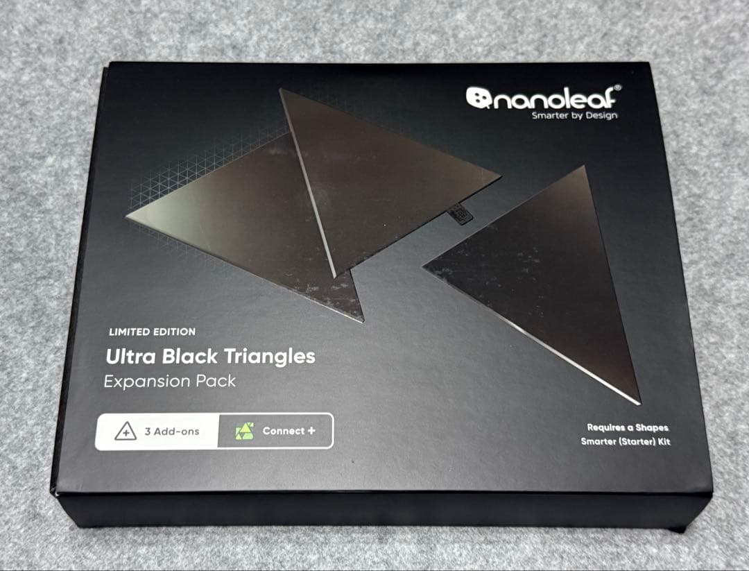 Nanoleaf Shapes ブラックトライアングル 拡張パック（3枚入り）