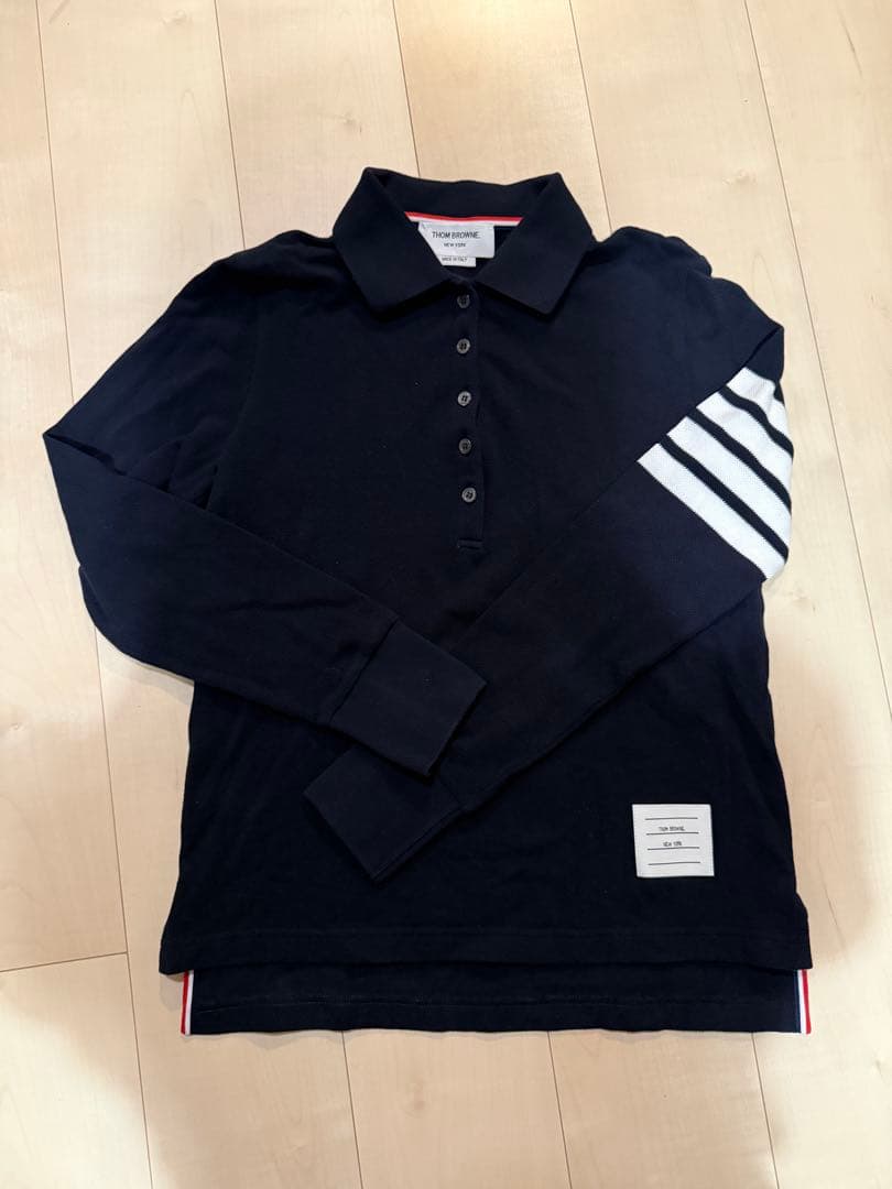 トップス THOM BROWNE LONG SLEEVE POLO