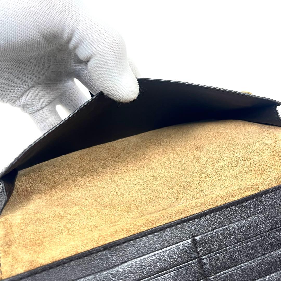 ボッテガヴェネタ　長財布　二つ折り　マキシイントレチャート　本革　レア美品◎