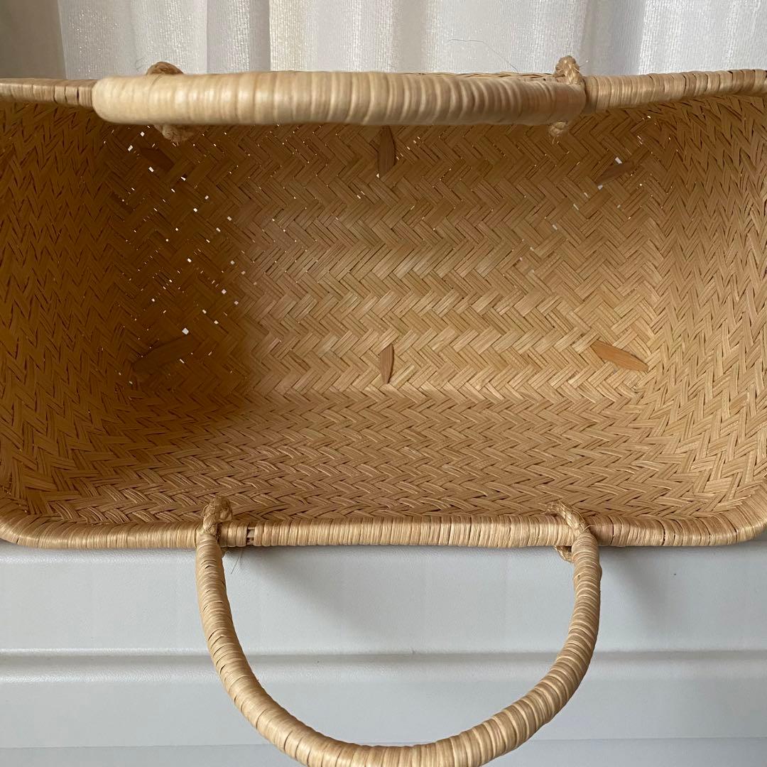 岩手県 鳥越竹細工　市場かご　スズ竹　尺4