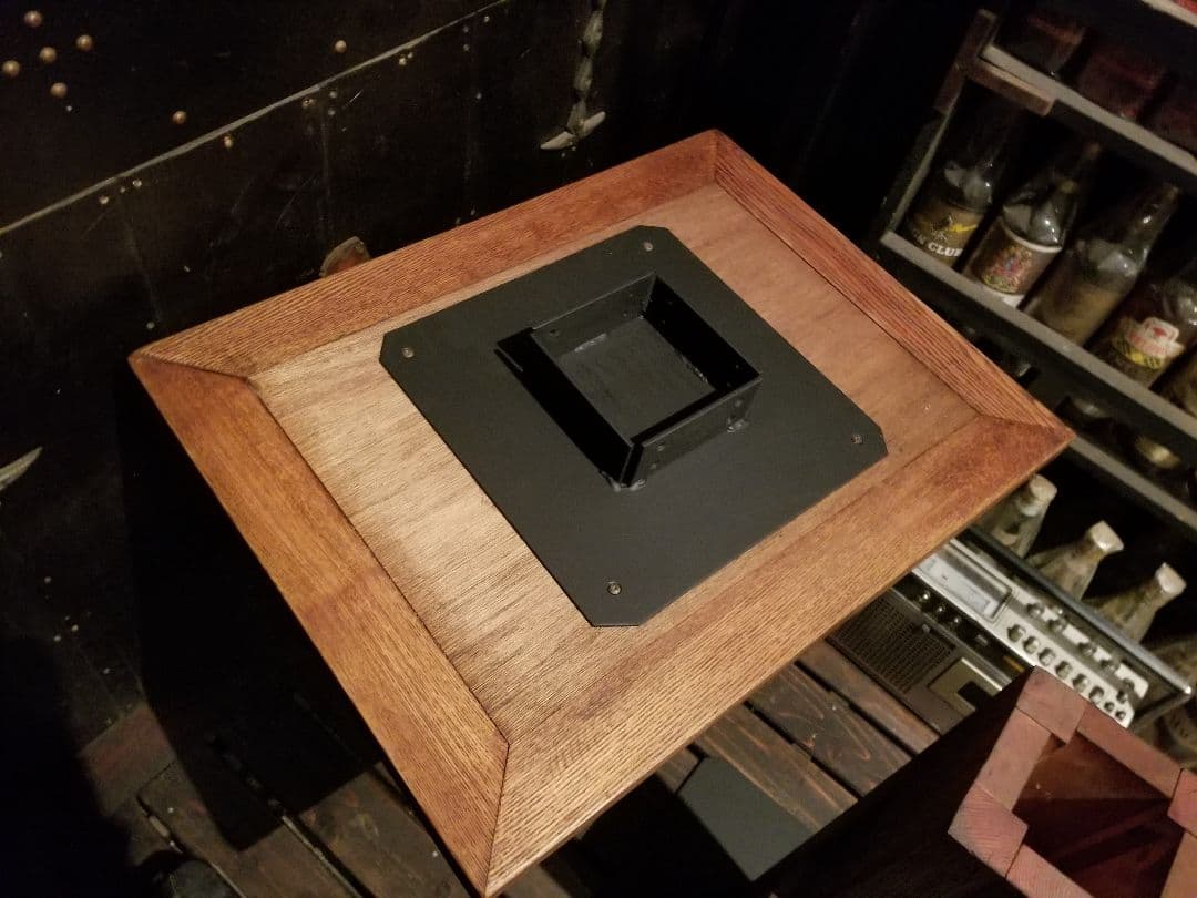 オーダーメイド　デザイナーズ　モダン　アイアン　オーク　サイドテーブル　ランプ