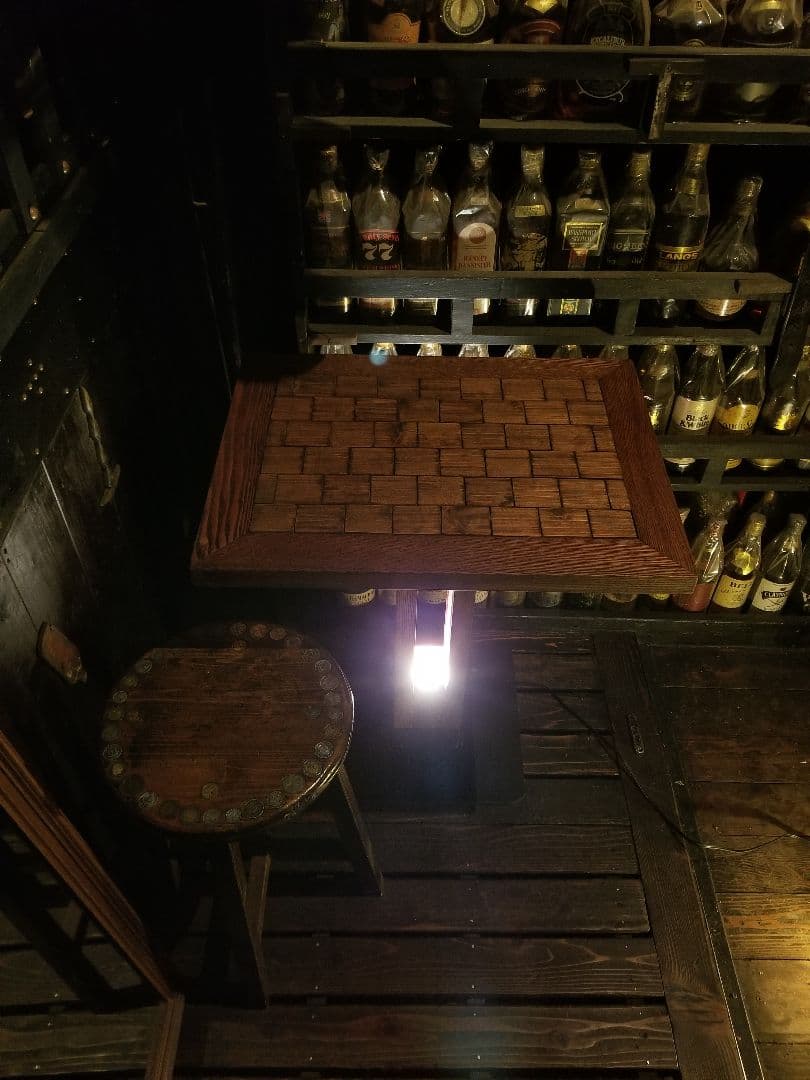 オーダーメイド　デザイナーズ　モダン　アイアン　オーク　サイドテーブル　ランプ