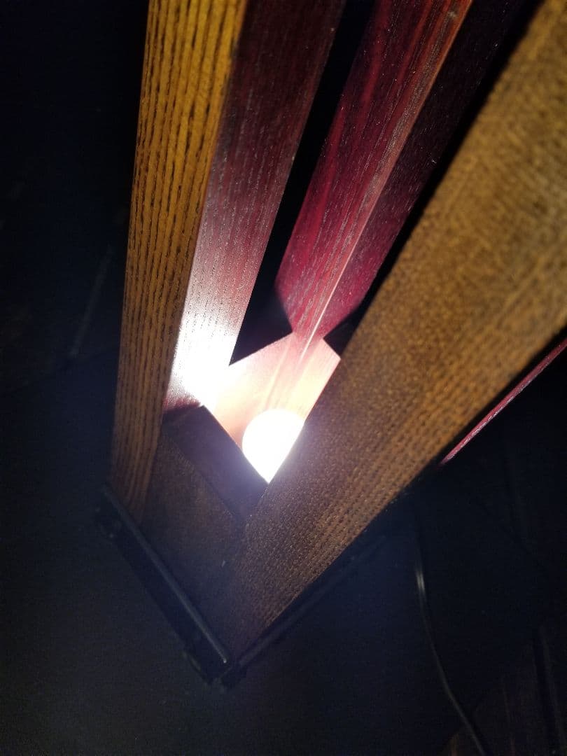 オーダーメイド　デザイナーズ　モダン　アイアン　オーク　サイドテーブル　ランプ