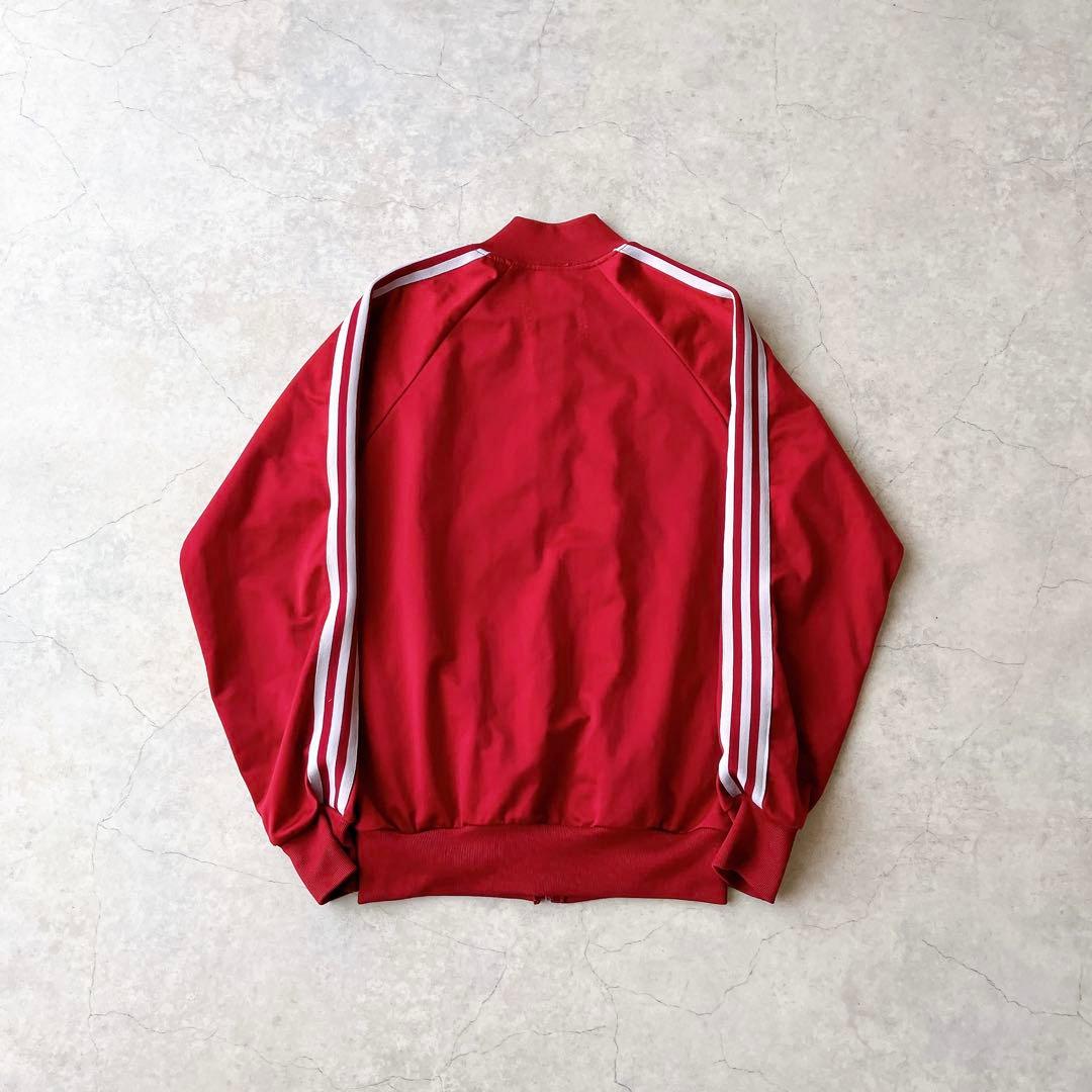 70s adidas atp トラックジャケット 黒タグ usa製 エンジ