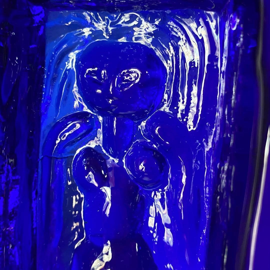 エリック・ホグラン BODA 灰皿 アッシュトレイ ペーパーウェイト 青縦長