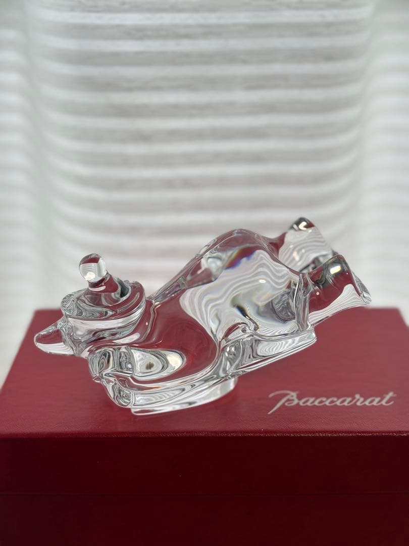 美品 Baccarat バカラ ノエル スレーディング ベア クリスタル