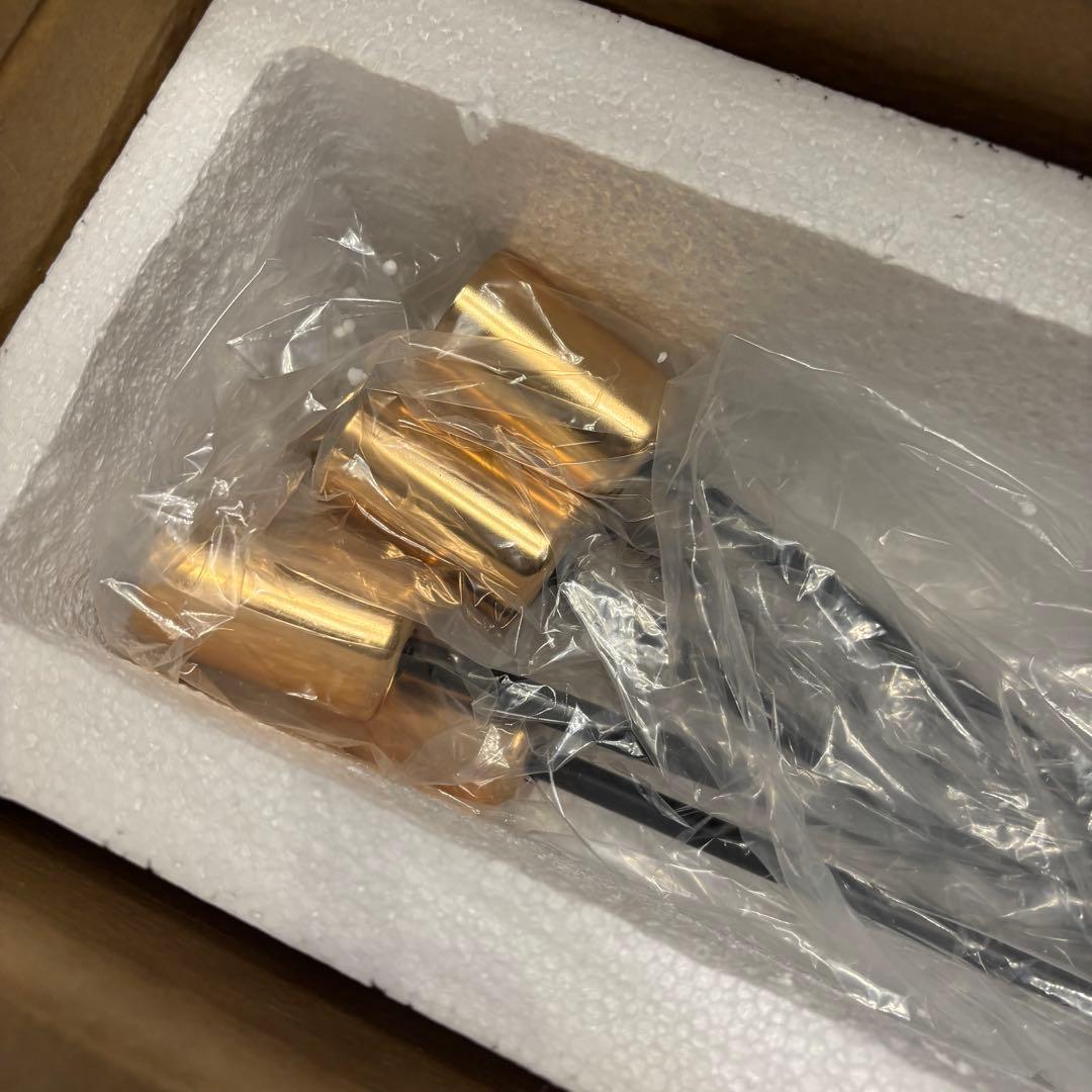 モダン6灯シーリングライト ブラック・ゴールド 新品 LED 電球付