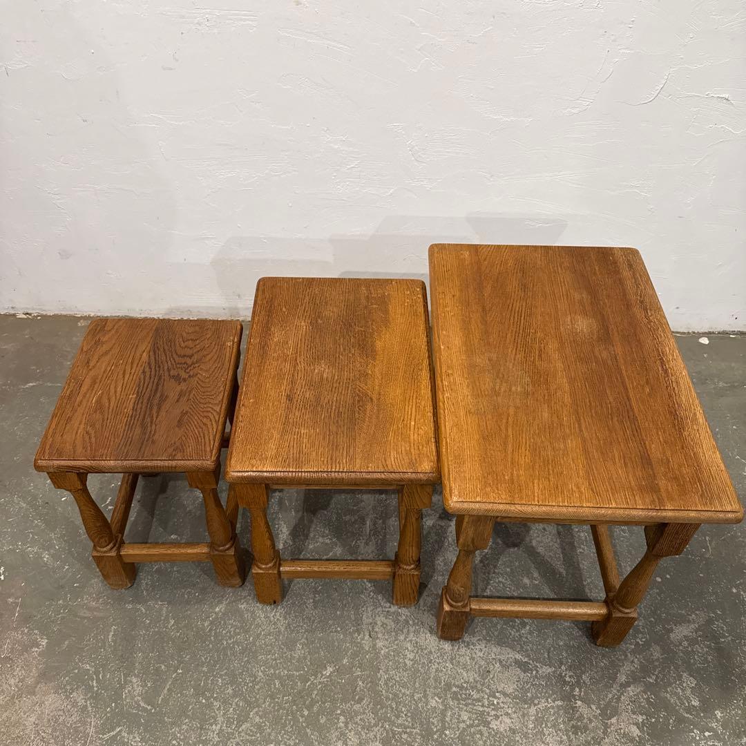 ヴィンテージ　ネストテーブル　フランス　サイドテーブル　花台