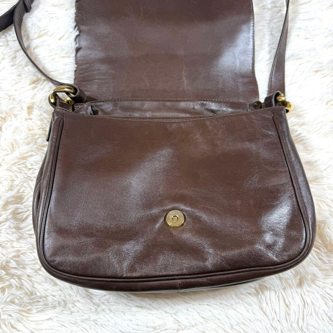 ロエベ ショルダーバッグ ナッパレザー アナグラム ブラウン ヴィンテージ