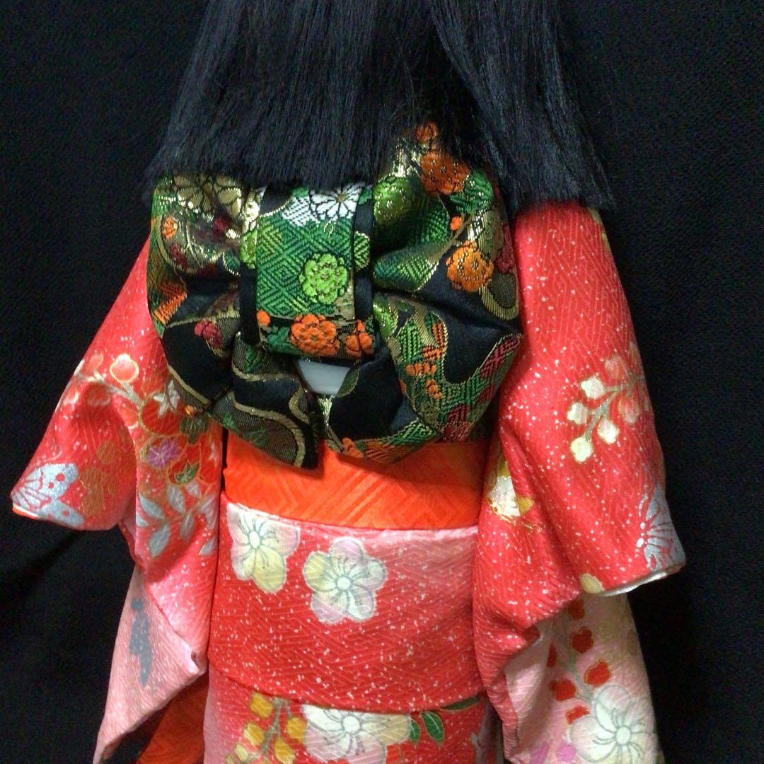 市松人形 ピンクオレンジ着物