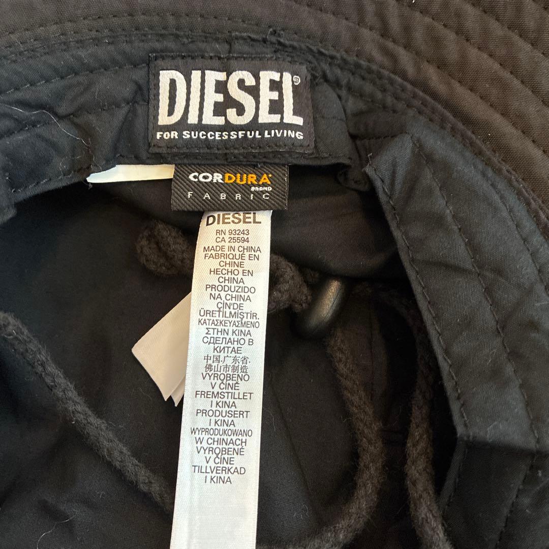 Rm！美品 DIESEL ブラック バケットハット つば広 サファリハット
