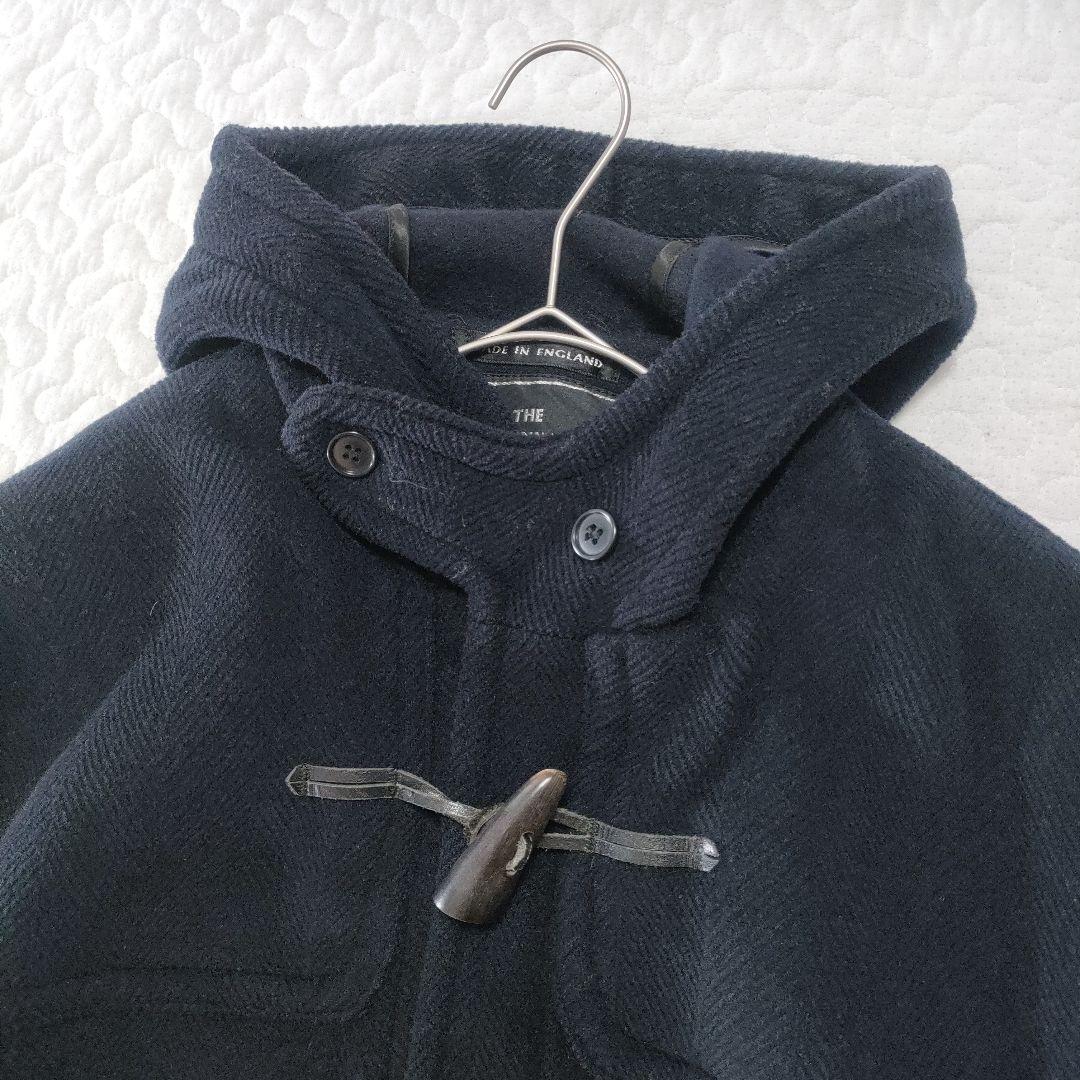 グローバーオール　英国製ダッフルコート　ヘリンボーン　ネイビー　L相当