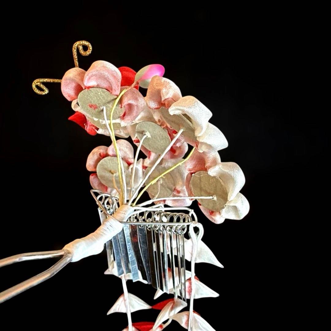 日本髪 髪飾り 七五三 (紅白) ３～５歳