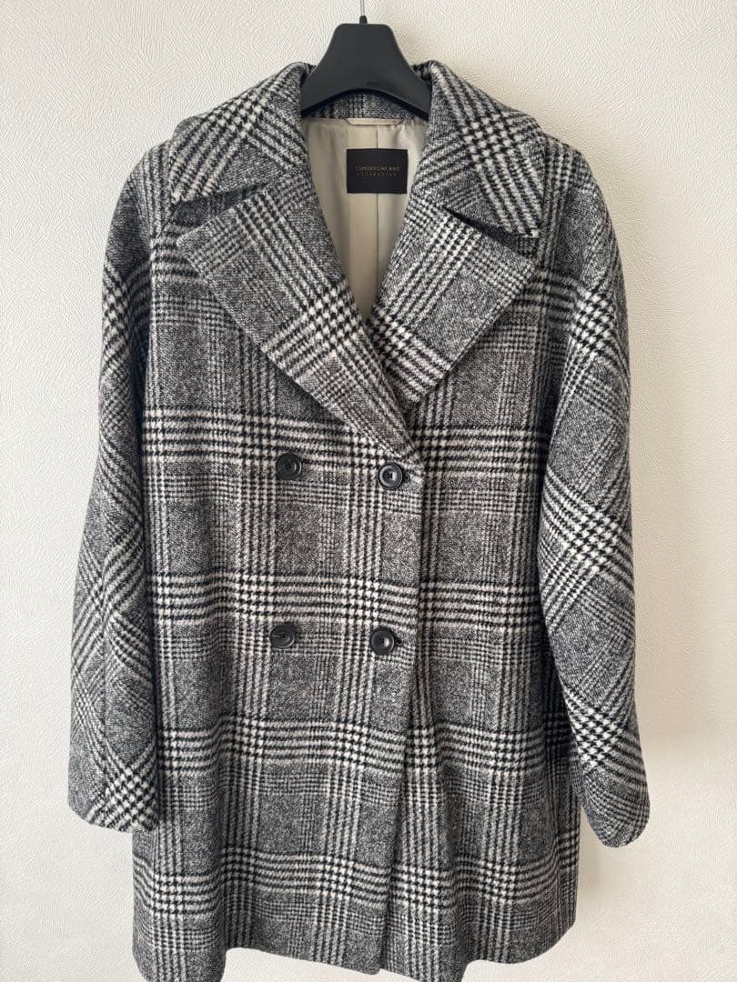 値下げ　TOMORROWLAND collection チェックダブルコート