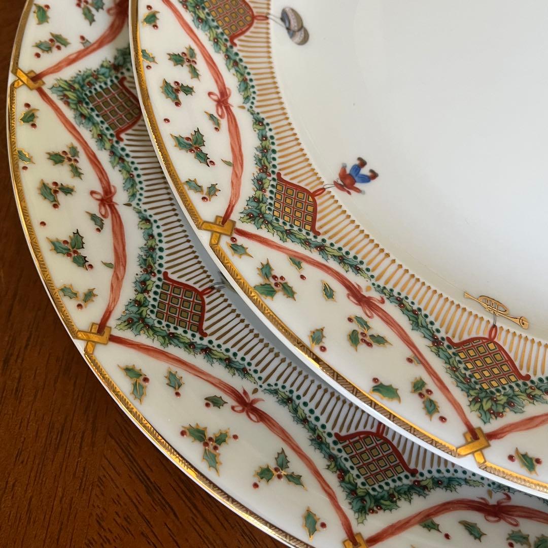 【レア美品】ロイヤルコペンハーゲン★クリスマスジョイ★ディナー皿　2枚
