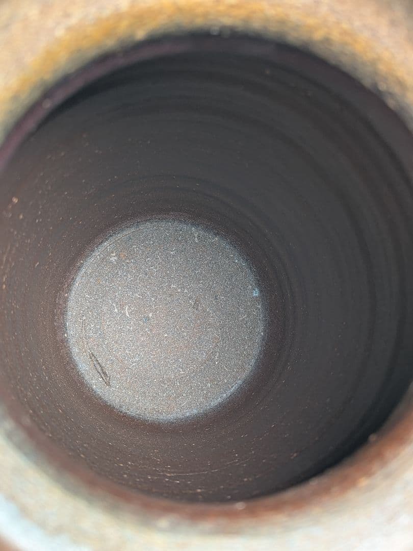 石田安弘 備前焼 耳付花入 共箱共布栞 花器 フラワーベース 花瓶 華道具 花生