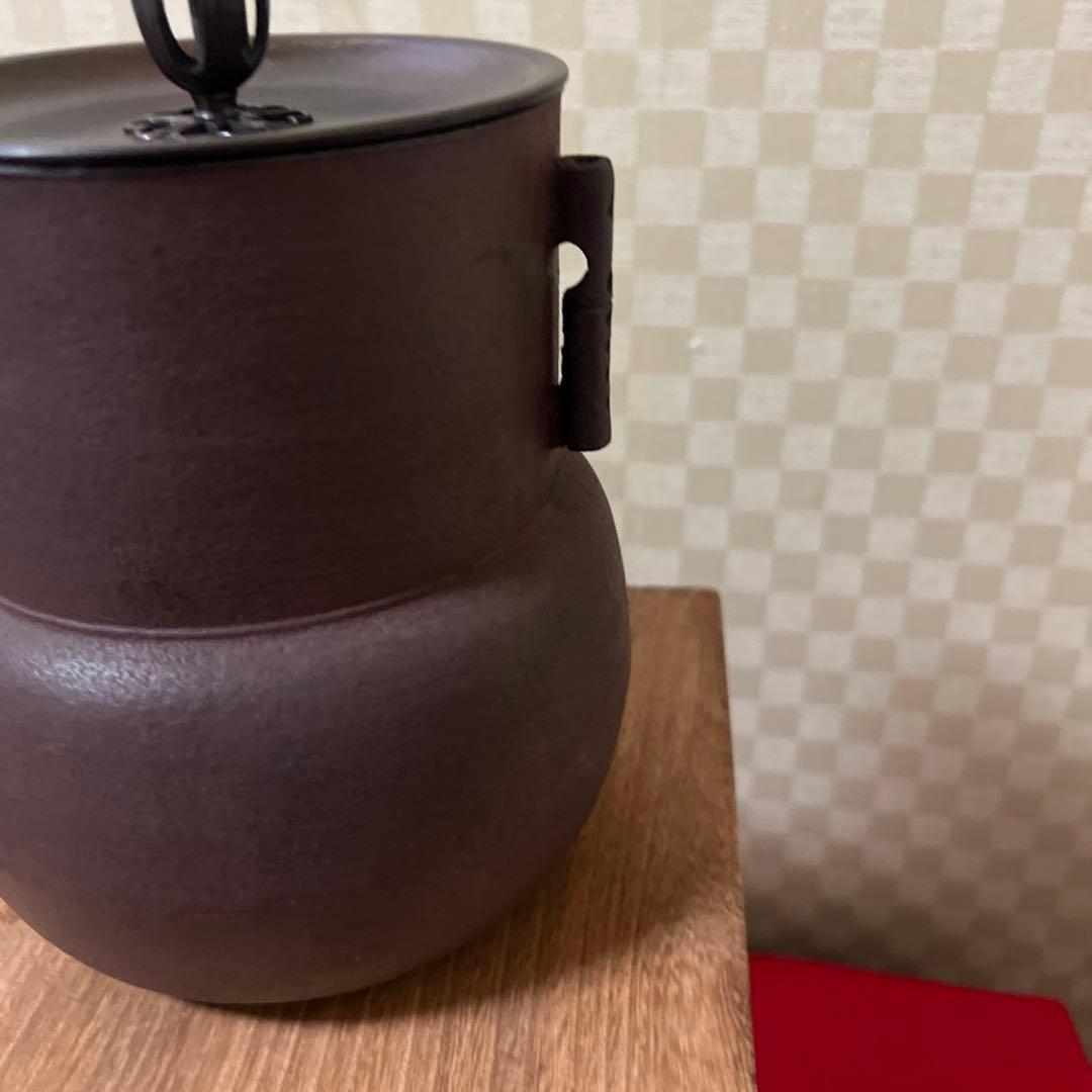 未使用茶道具　風炉釜　畠　春斎　作　供箱