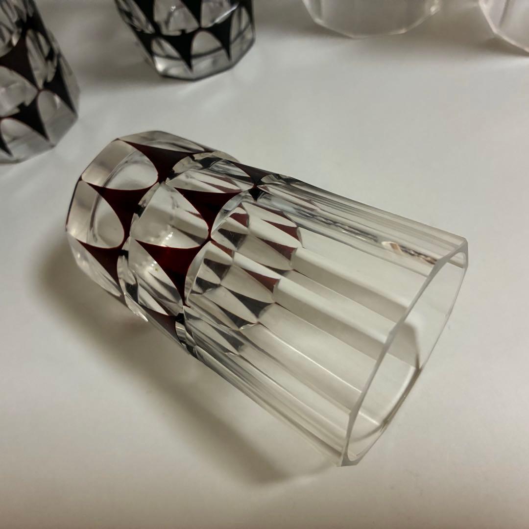 大正〜昭和初期　切子のコップ　アールデコ