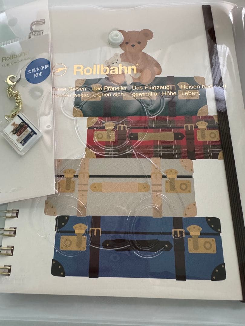 文具女子博限定ロルバーンカスタム　トランク　くま　ケース　チャーム３点セット