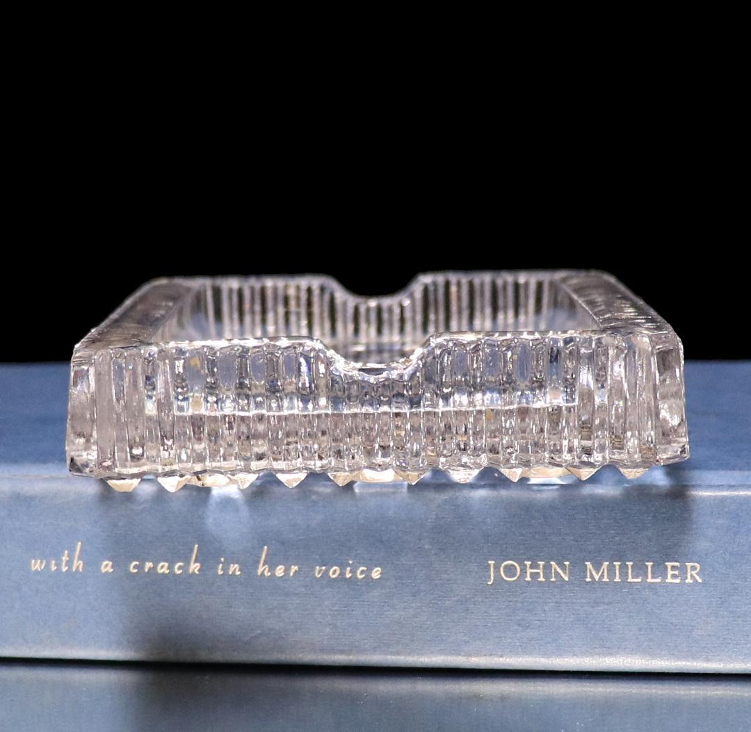 オールド・バカラ 稀少型 長方形 ディアマン・ピエーリー 切子 灰皿 小物入れ