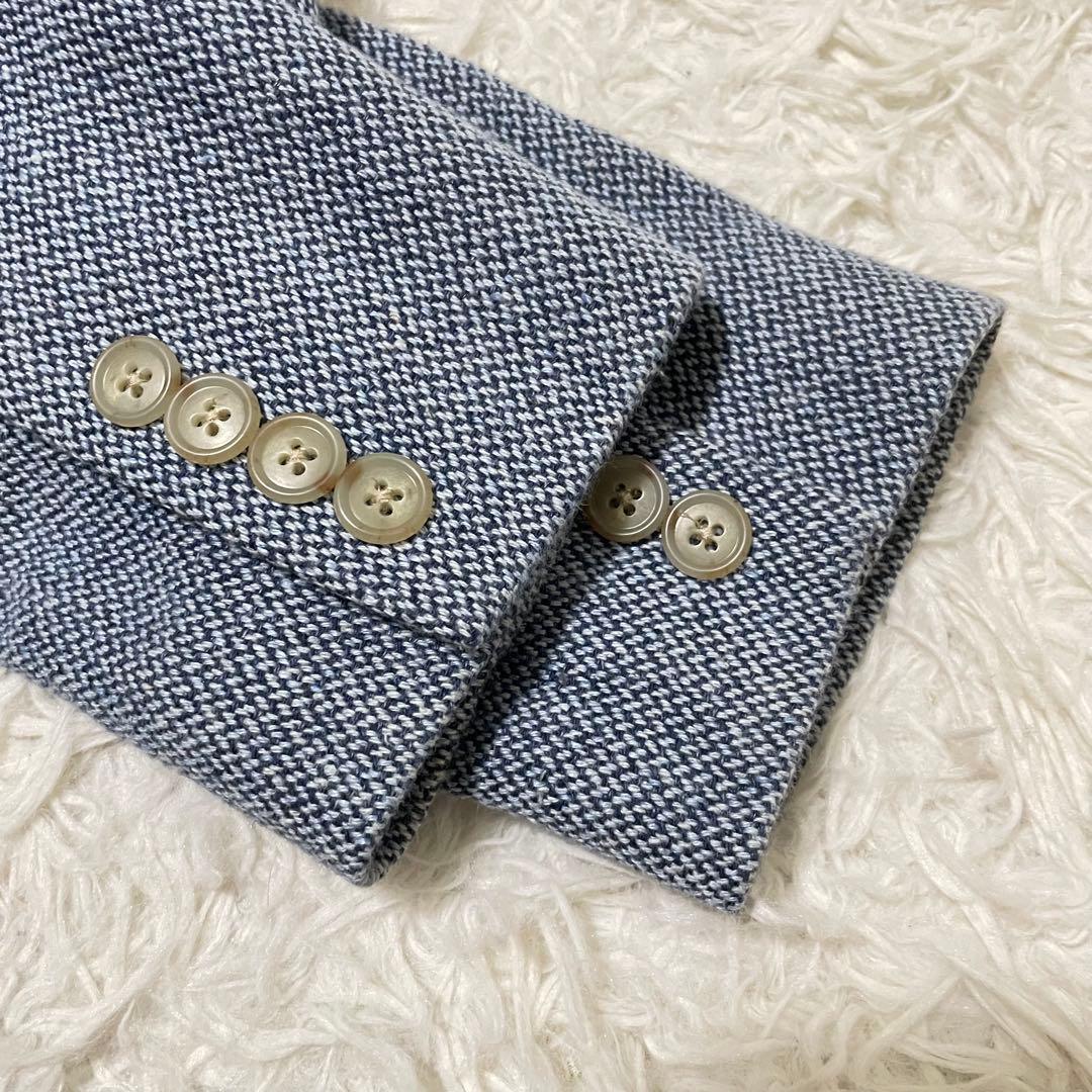 極美品 ラルフローレン ツイードジャケット ブルーツイード ブレザー 近年モデル