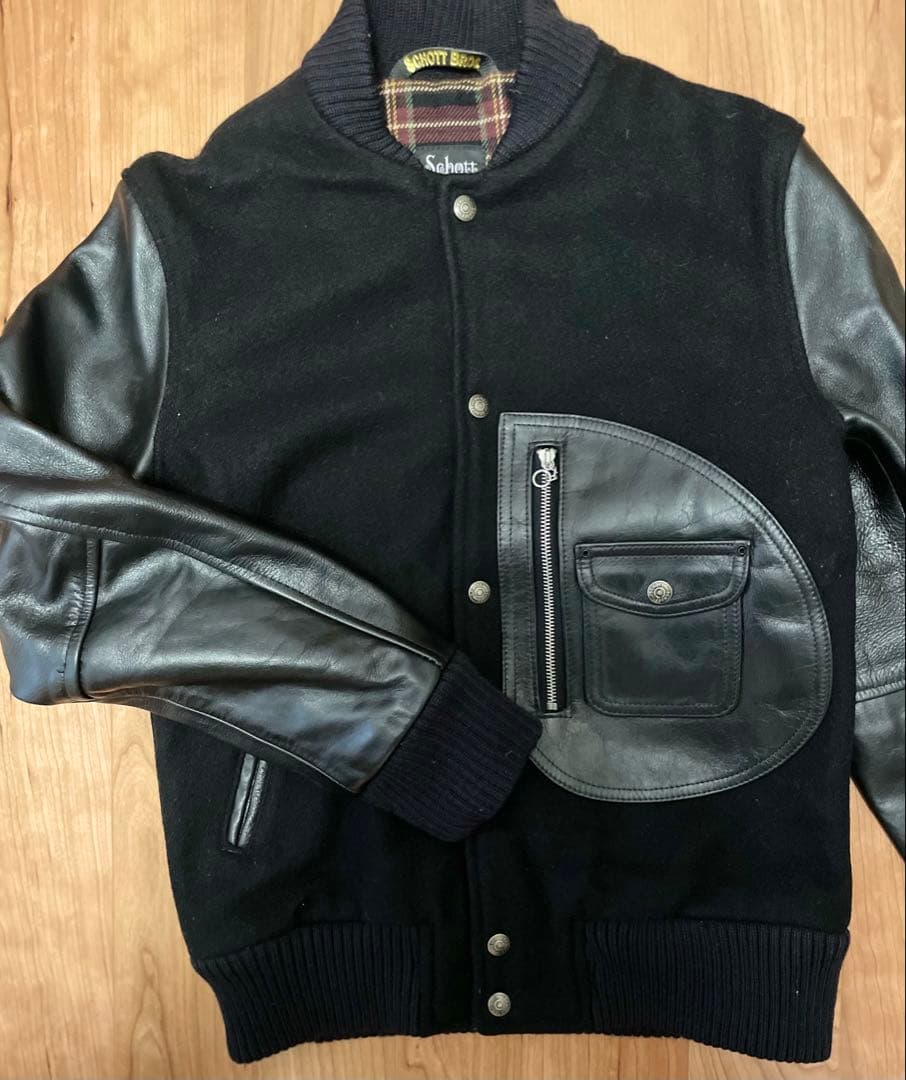 SCHOTT ショット D ポケット バーシティジャケット スタジャン USA製