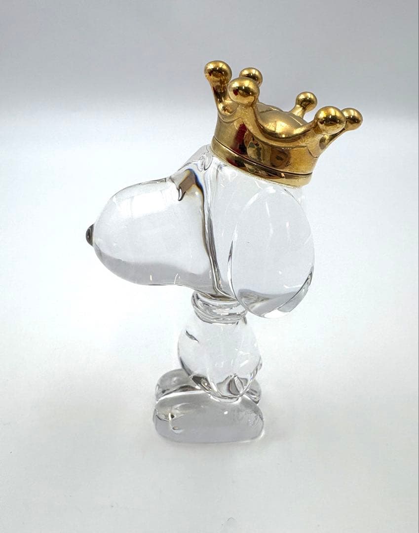 Baccarat バカラ　キングスヌーピー 王冠　クリスタル　置物　箱付