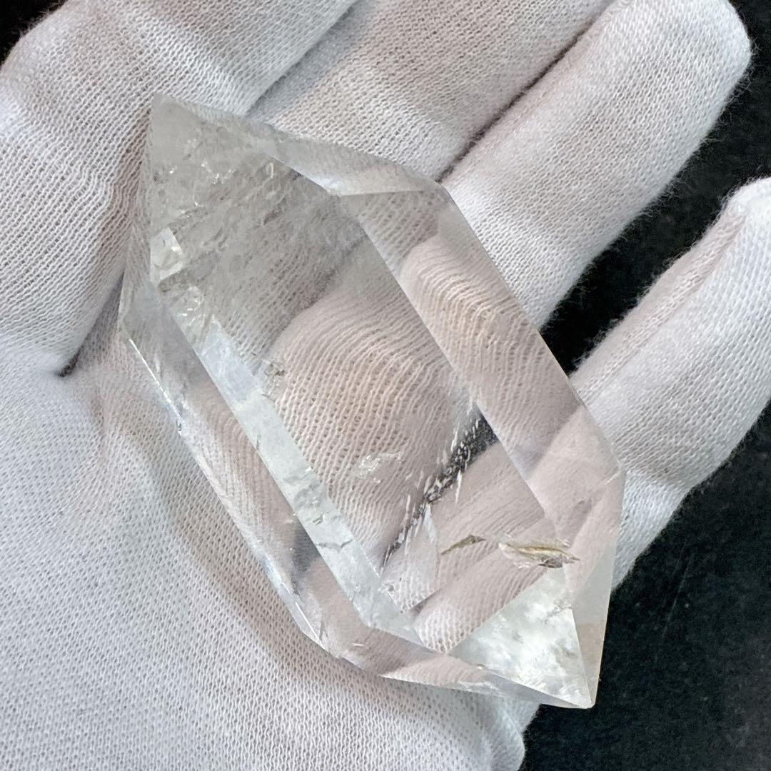 極太 天然水晶 ロッククリスタル 両剣 ダブルポイント パワーストーン クォーツ