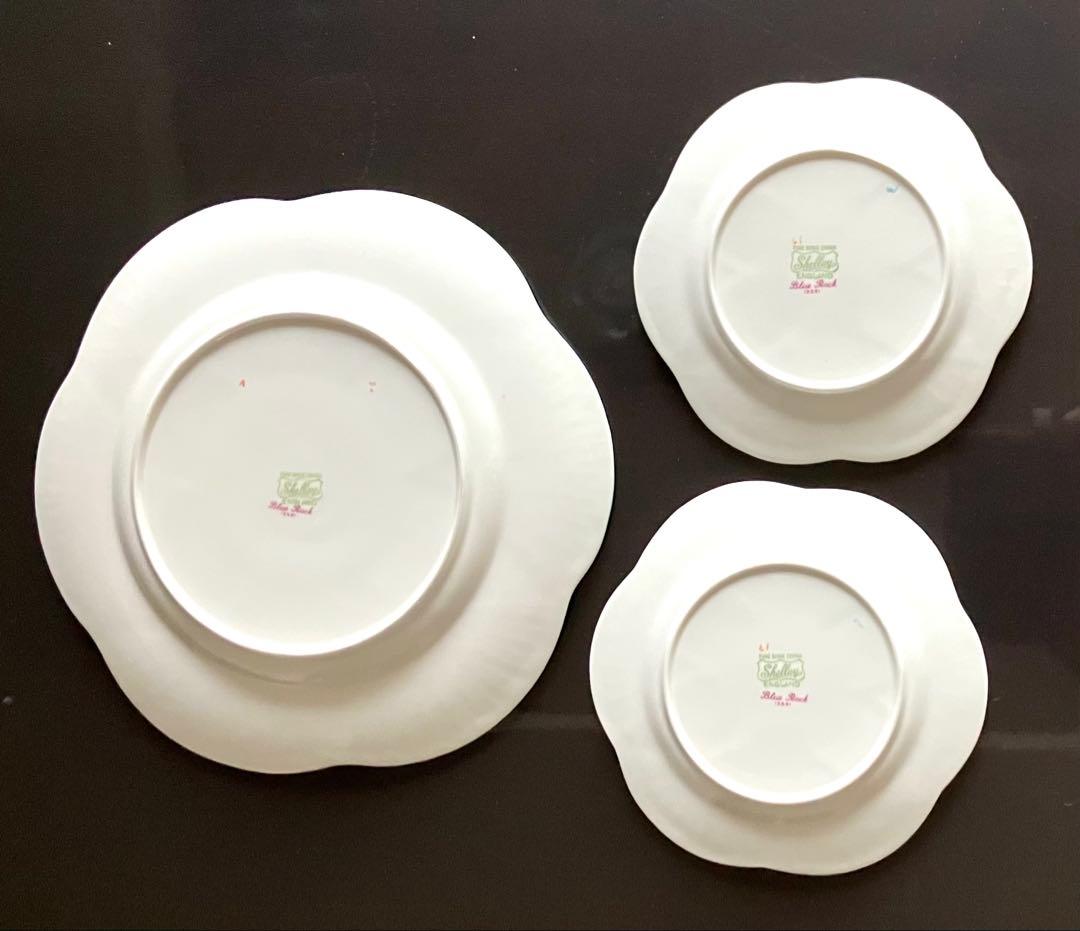 【希少品】　英国　シェリー　ブルーロック　 プレート3枚セット