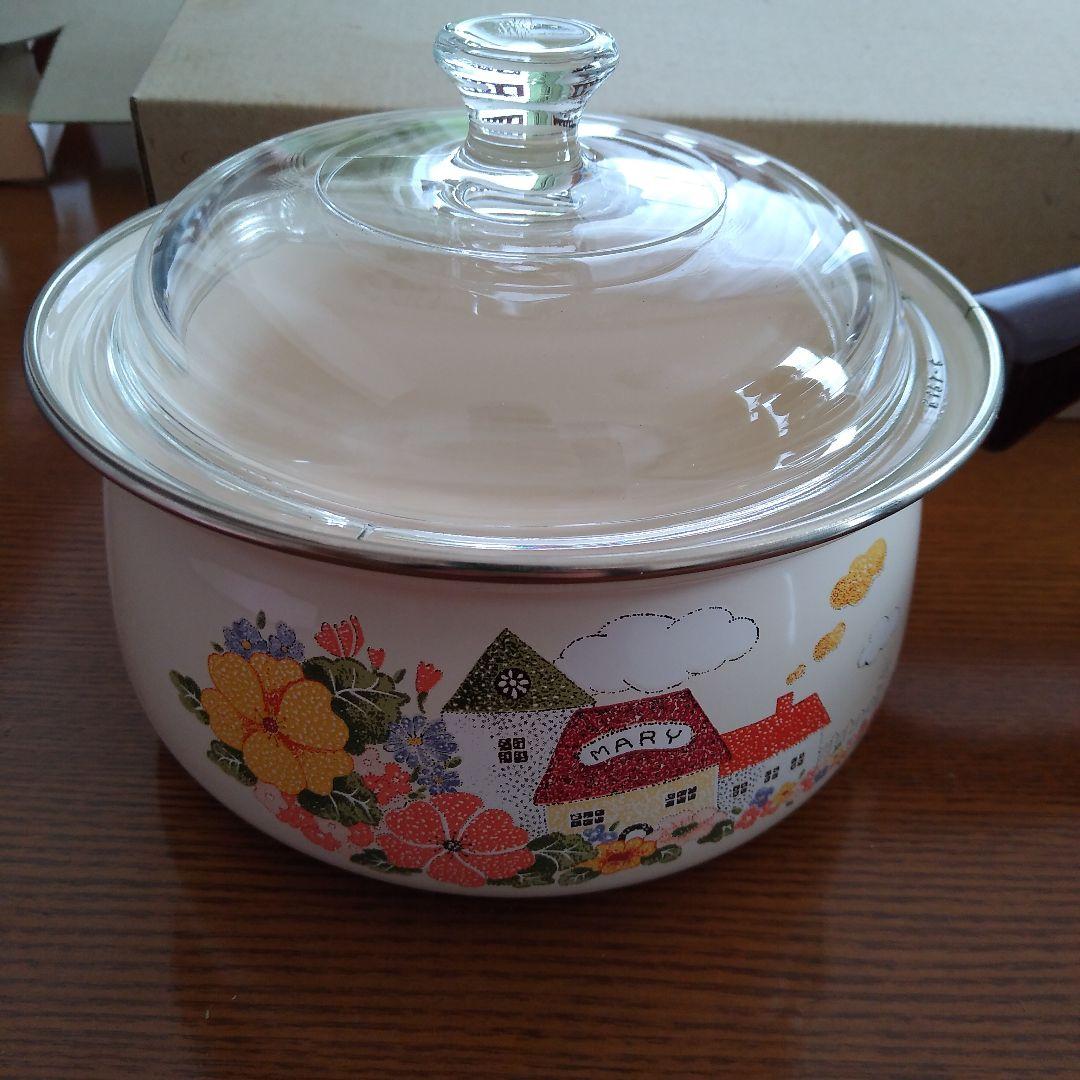 EJIRY　メリーの家　ホーロー 16cm片手鍋、両手鍋セット