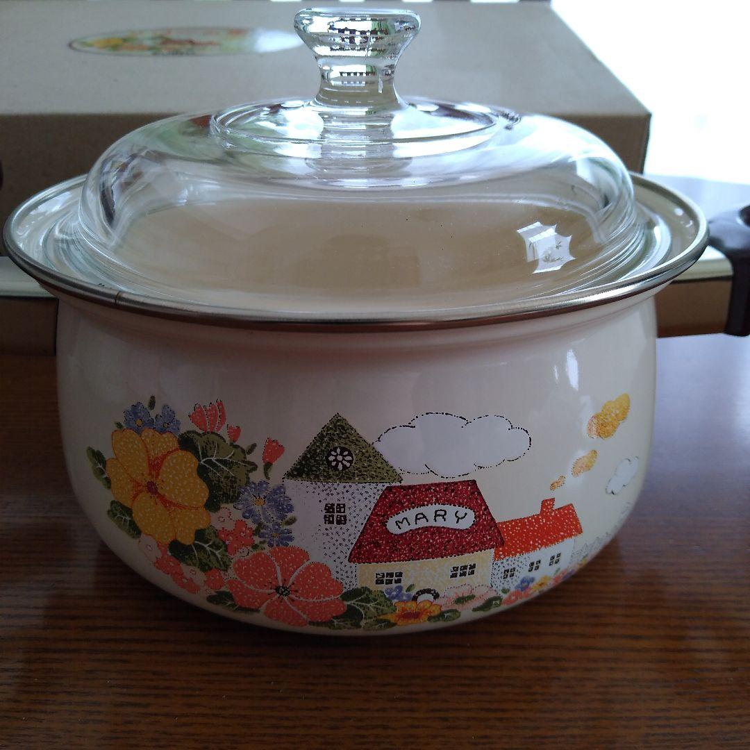 EJIRY　メリーの家　ホーロー 16cm片手鍋、両手鍋セット