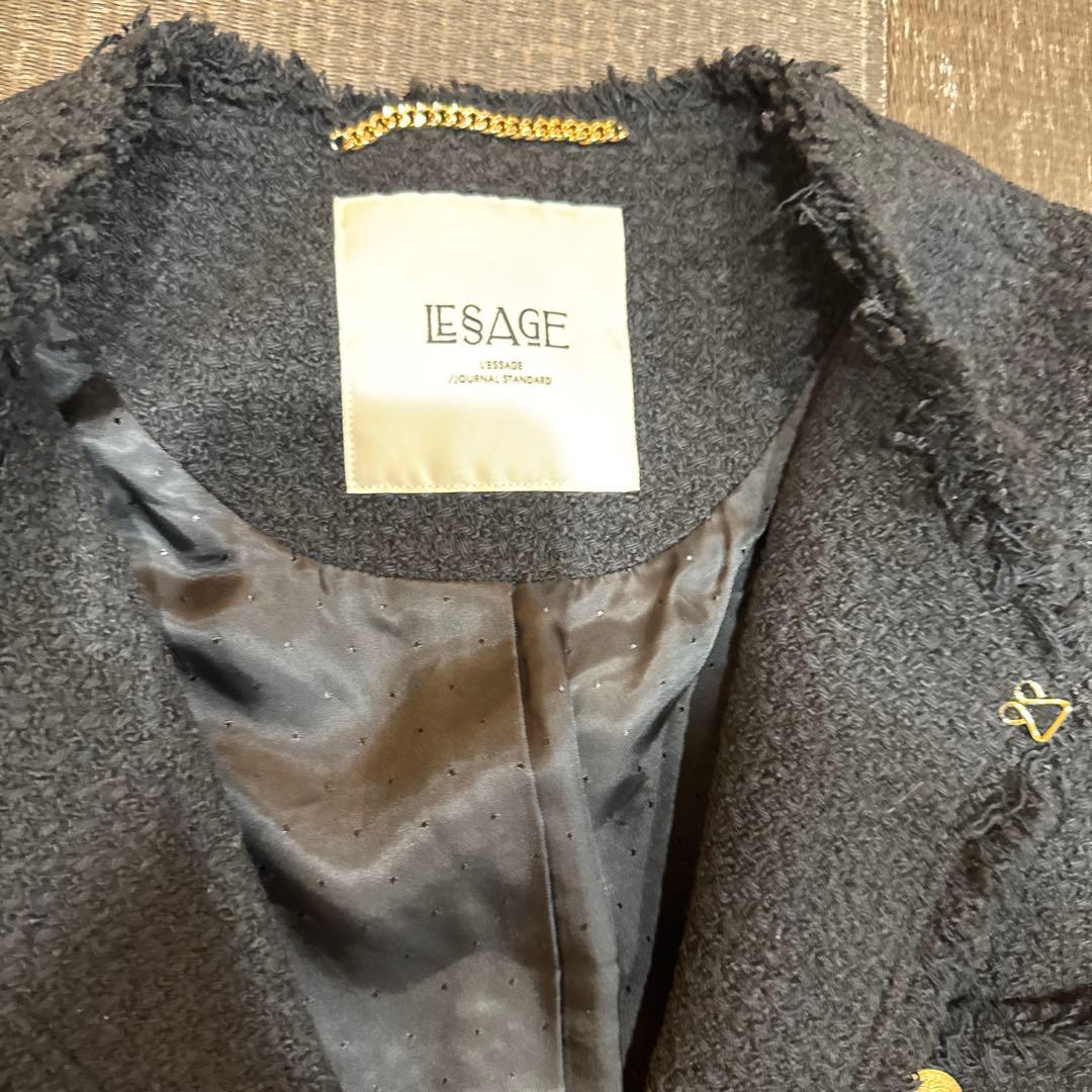 ジャーナルスタンダードレサージュGIOLICAツイードジャケット　ブラック