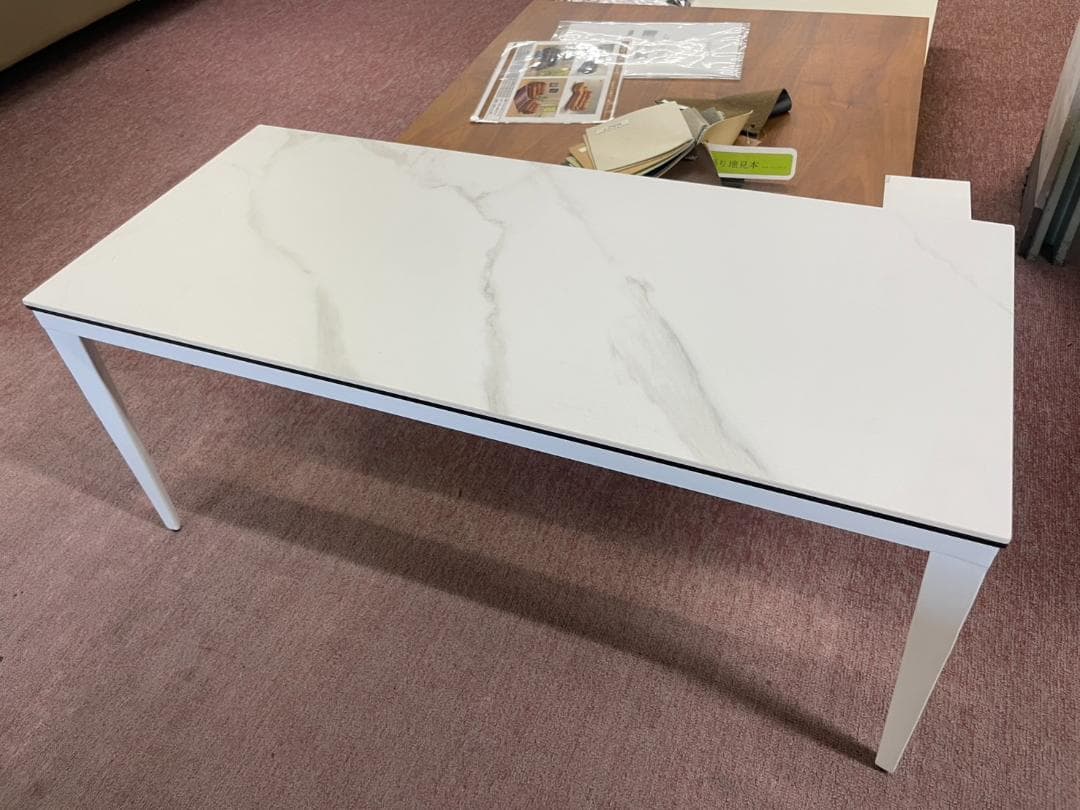 大理石風　センターテーブル　テーブル　机　ホワイト　シンプル　モダン　白　ソファ