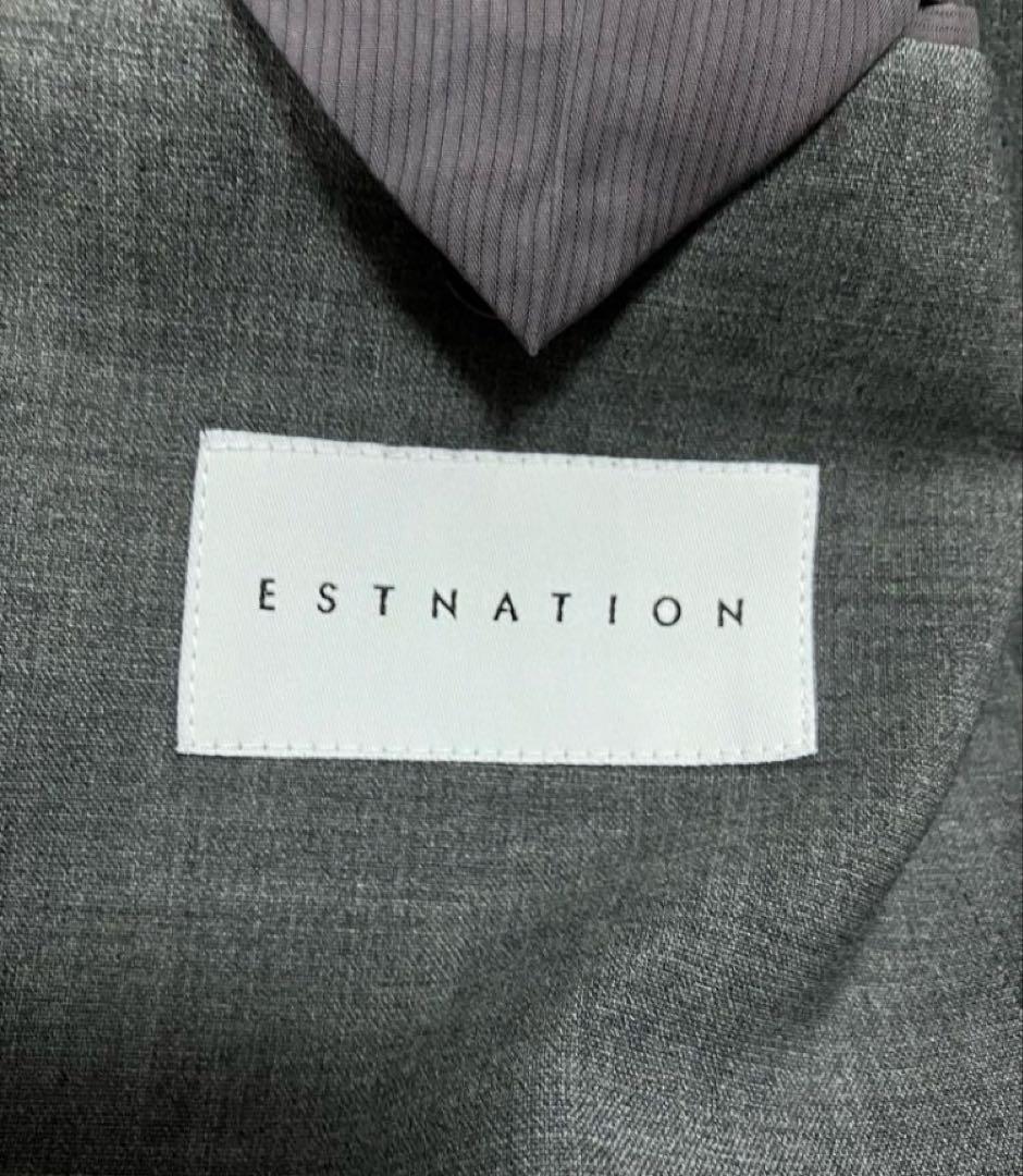 【送料無料】ESTNATIONエストネーションのセットアップ　グレー　50サイズ