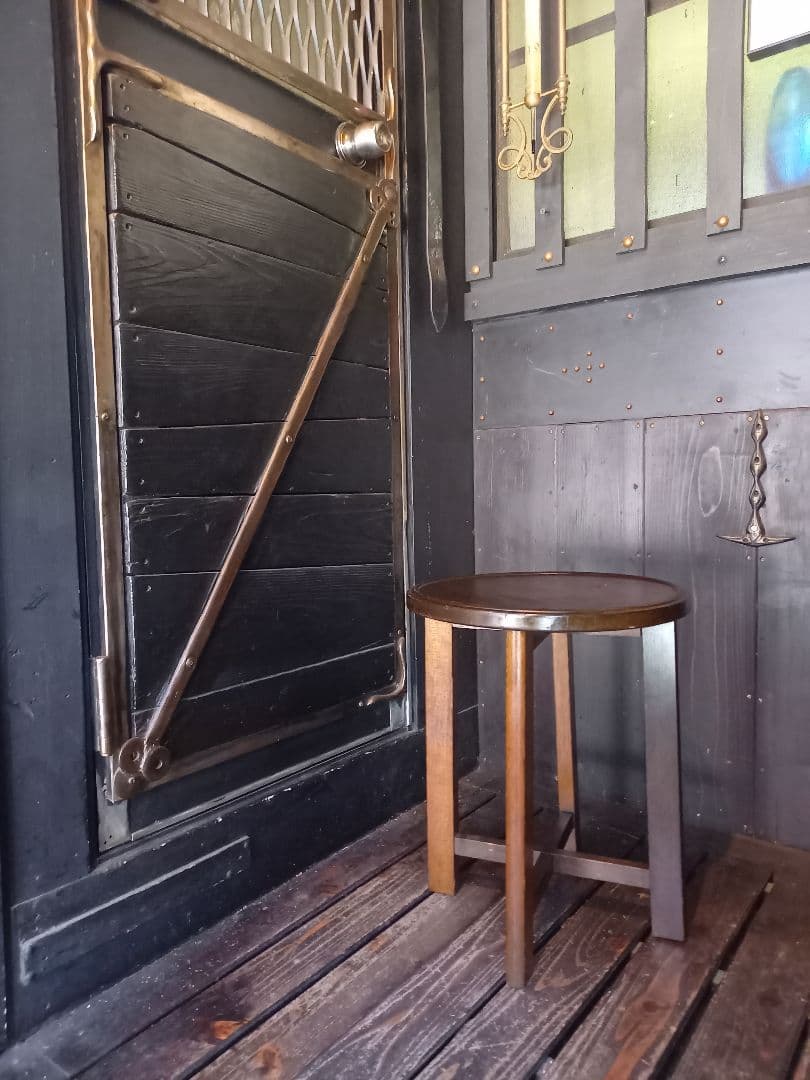 希少　1960's　スピンドル　ウッド　ブランチ　サイドテーブル　スツール