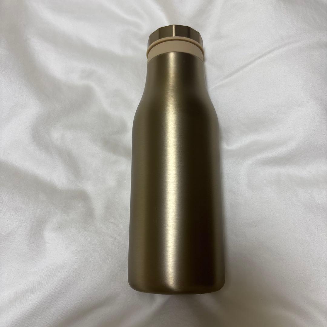 【Starbucks】スターバックス　ステンレスロゴボトル　ゴールド　473ml