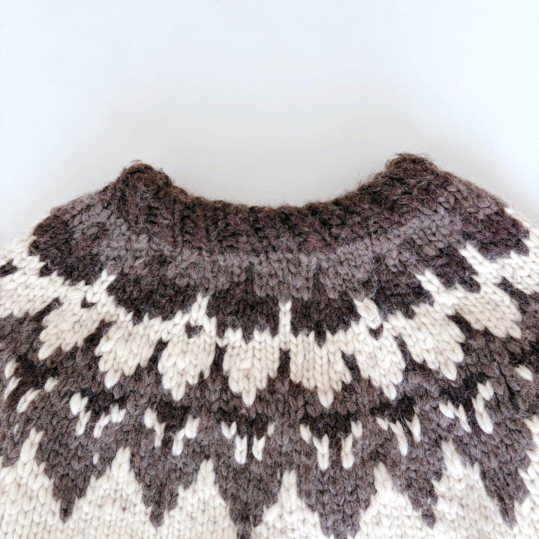 KANATA カナタ カウチン ニット ジャケット ノルディック ノーカラー