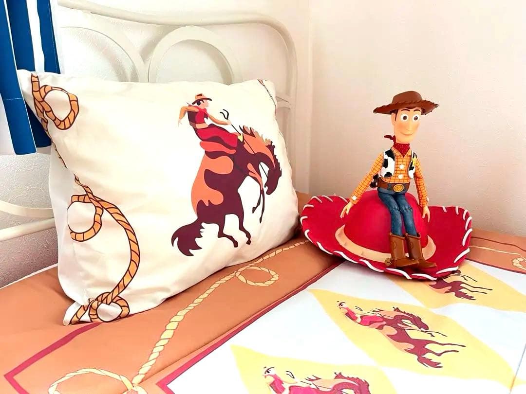 トイストーリーコレクション　ウッディ＆アンディのベッドカバー枕カバーのセット