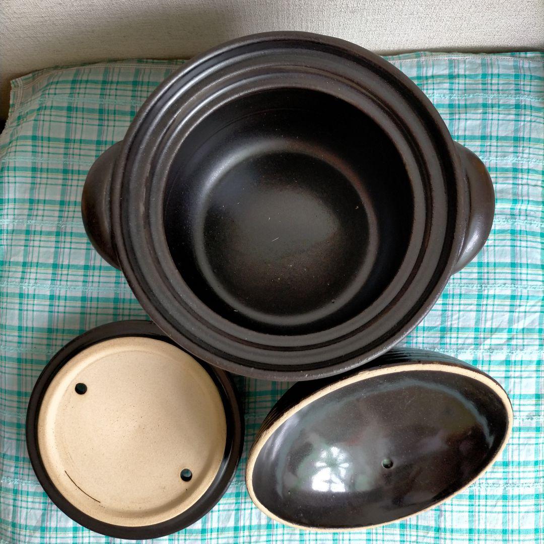 織部　御飯炊3合土鍋