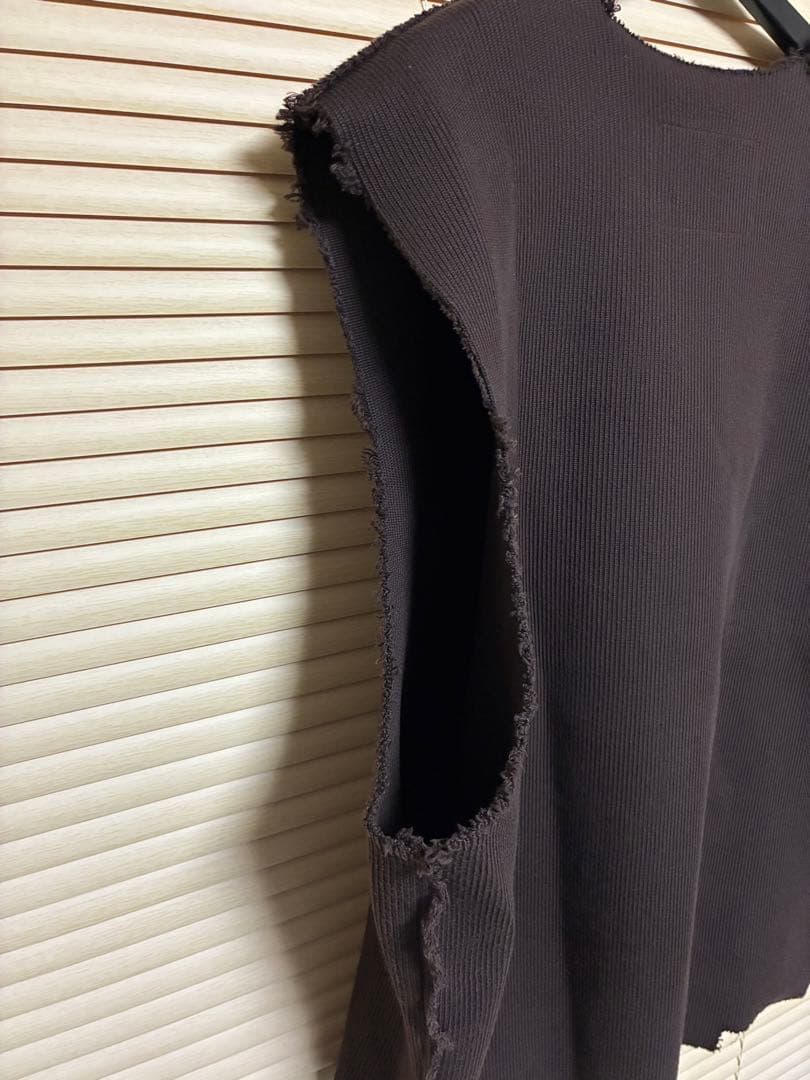 CAMIEL FORTGENS カミエルフォートヘンス リブベスト ブラウン L