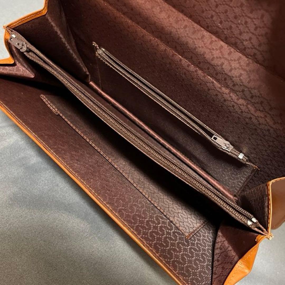 美品✨センザンコウ　ヴィンテージ　クラッチバッグ　キャメル系　エキゾチックレザー