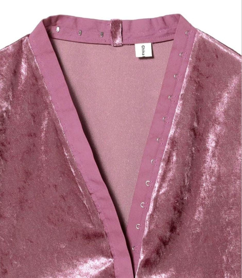 均一セール❗️新品♥Chika Kisada チカキサダ　ベロアトップス　ピンク