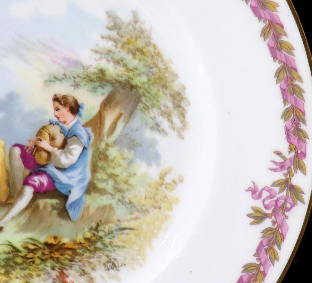 アンティーク・セーブル 1846年製 金彩飾り皿 王からの発注 刻印有 プレート