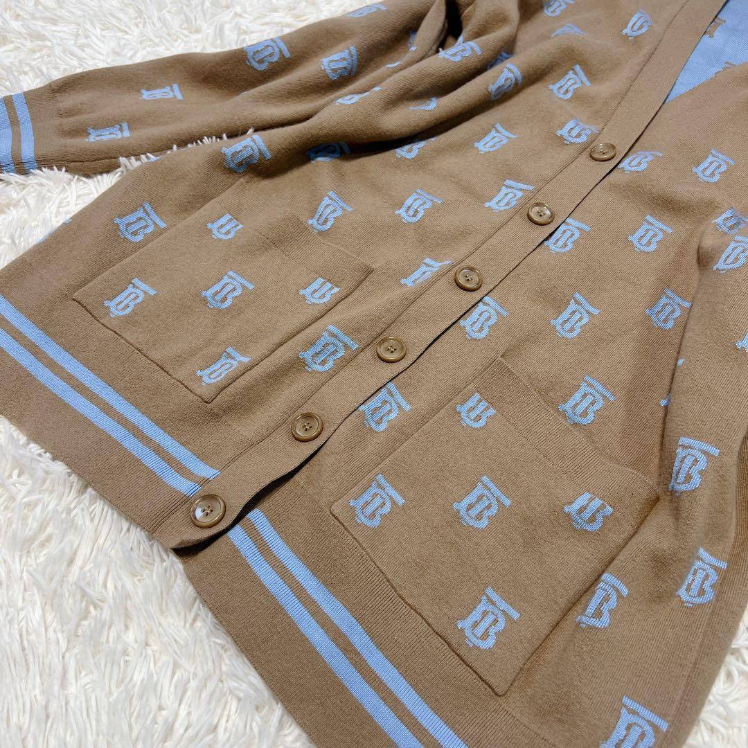 専用！バーバリー TBモノグラム カーディガン TB モノグラム ロゴ シルク混