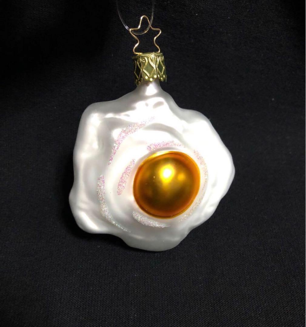 ガラスオーナメント 目玉焼き 新品未使用‼️