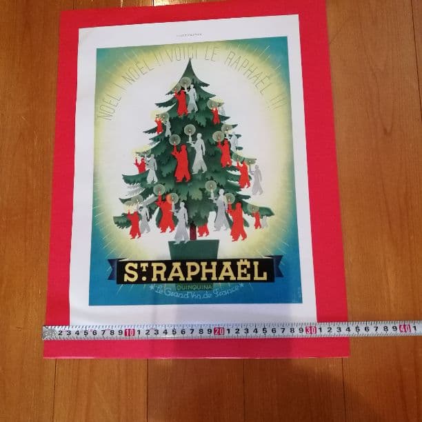 クリスマスツリー　絵　ポスター　St.Raphael　Christmas　広告