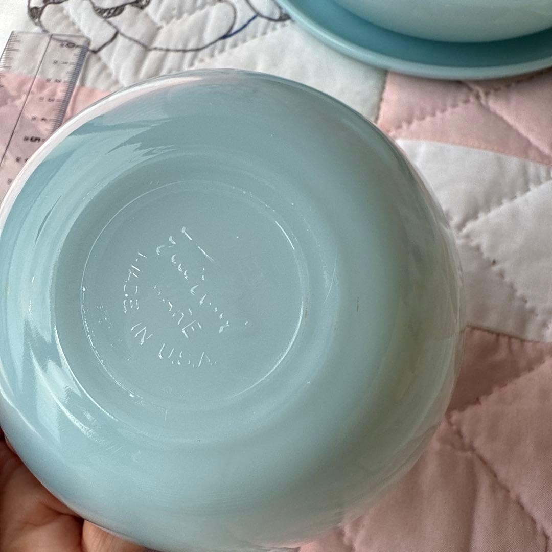 ファイヤーキングfirekingターコイズプレートデザートボウルスープボウル