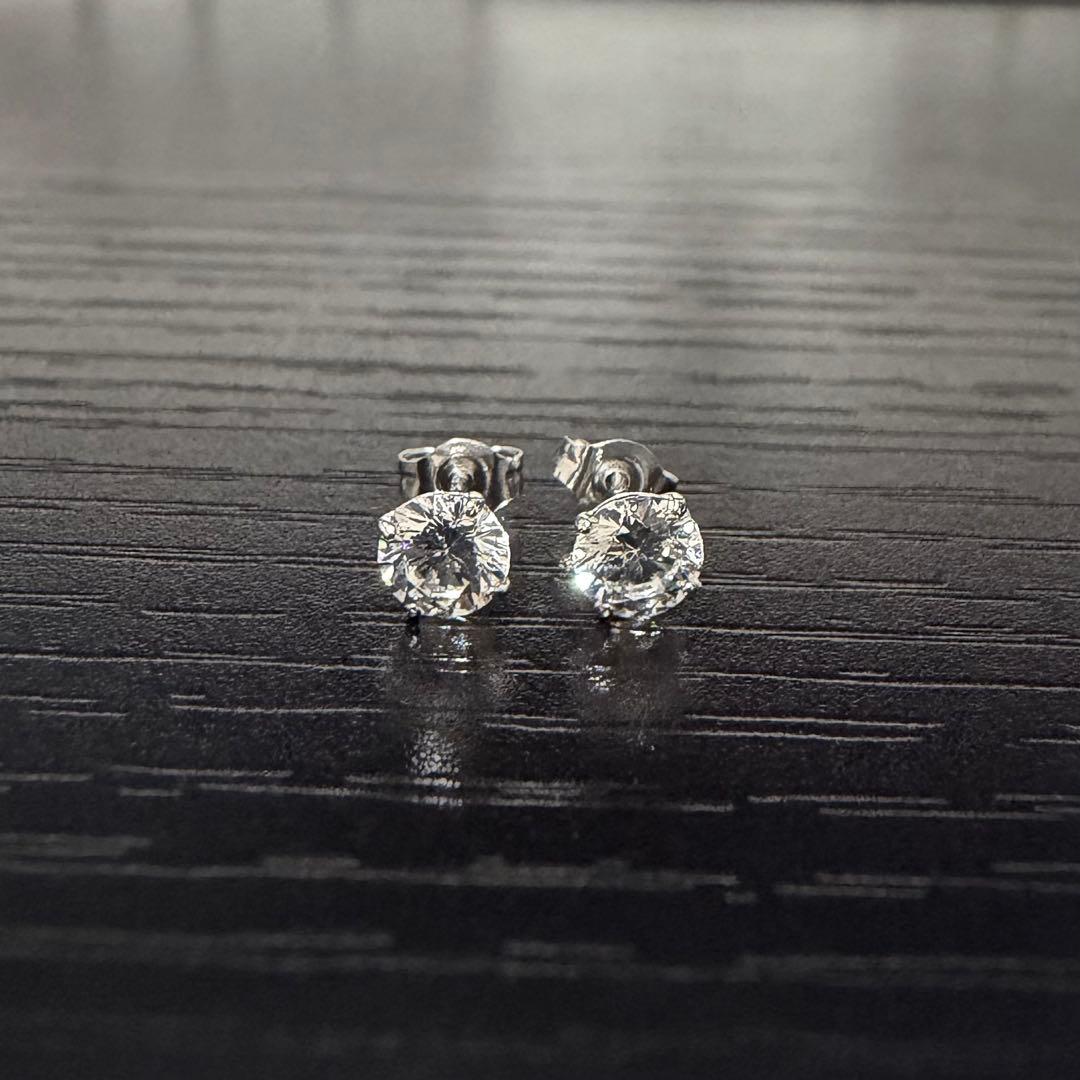 AVALANCHE アバランチ 14Kホワイトゴールド スタッズ ピアス 4mm