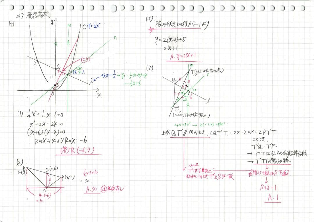 今だけ3割引 塾講師オリジナル数学解説 慶應志木 高校入試 過去問2013-24